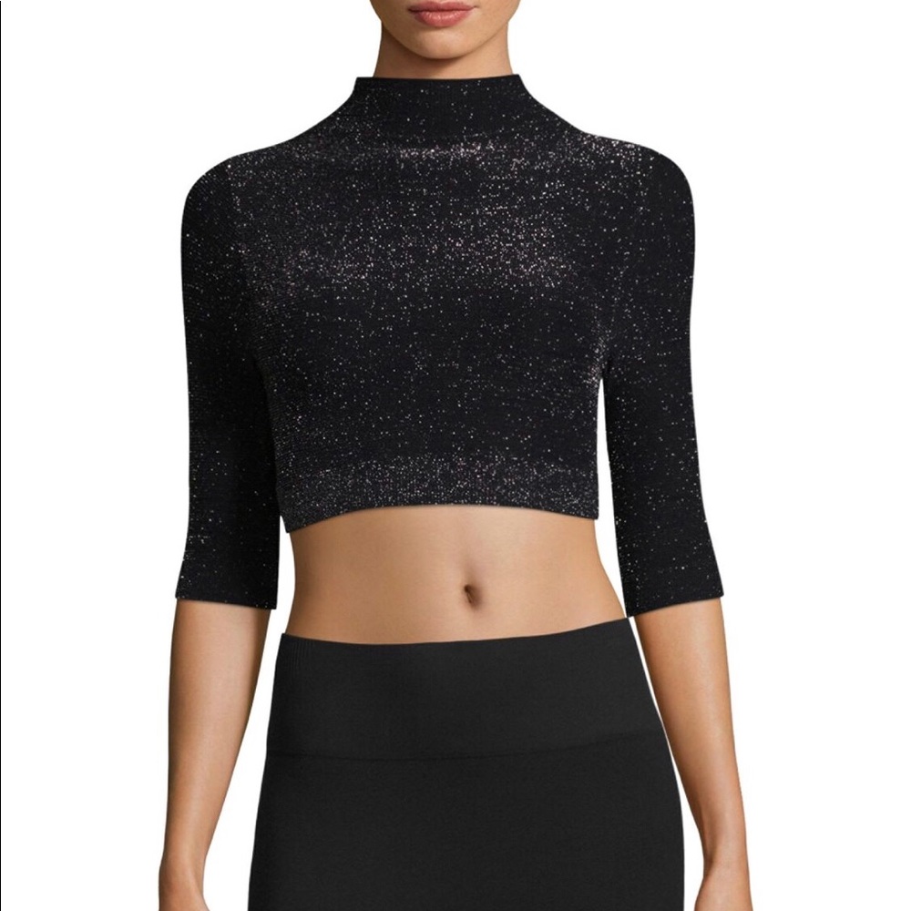 Phat Buddha Mock Neck Cropped Top